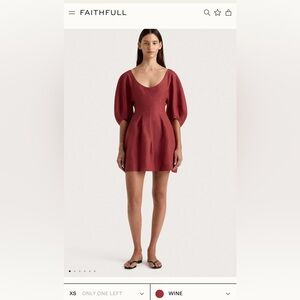 Faithfull the brand linen dress size 2